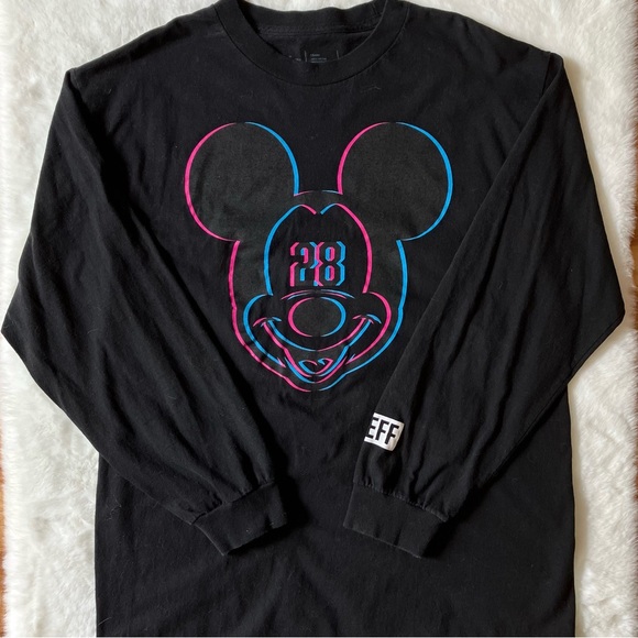Neon Mickey Neff Long Sleeve T-Shirt - Picture 1 of 4